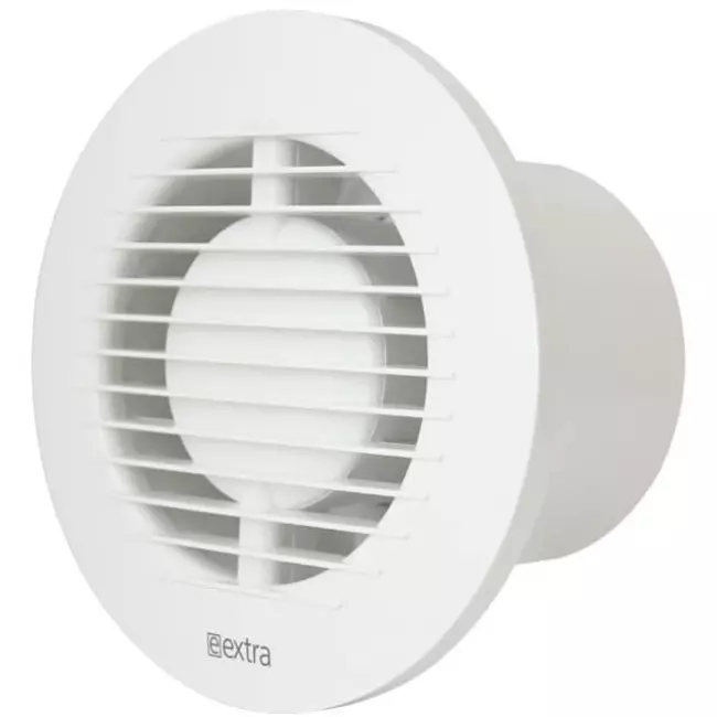 Aspiratore per il bagno rotondo Ø 100 mm bianco con timer - EE100T
