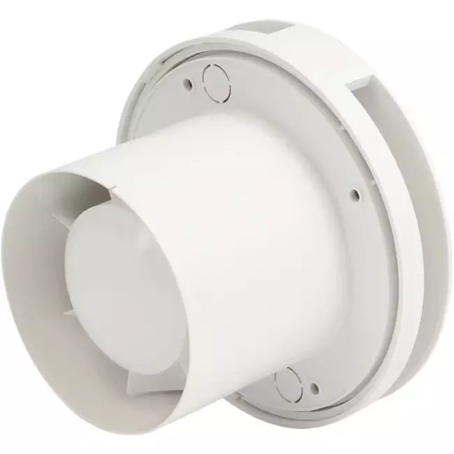 Aspiratore per il bagno rotondo Ø 100 mm bianco con timer -design EAT100T