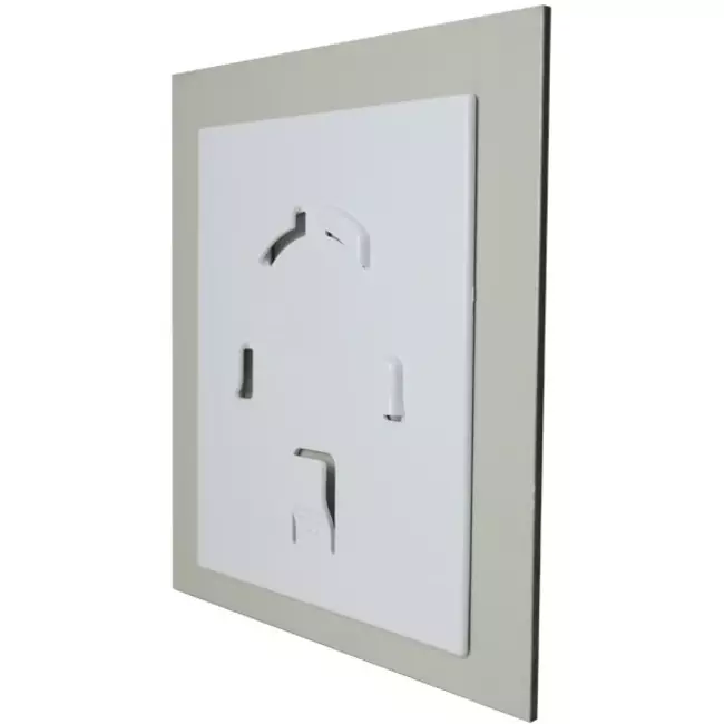 Air Roxy aspiratore per il bagno con diametro di collegamento 125 mm con interruttore a corda e spina - pannello frontale di alluminio dorato