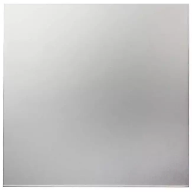 Aspiratore per il bagno Ø 100 mm - pannello frontale di vetro argentato satinato