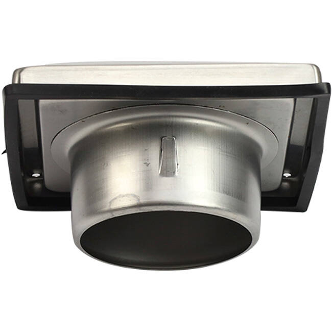 Griglia frontale in acciaio inox da 100 mm con serranda di non ritorno in entrata alta - EL-SS-BD100 SS