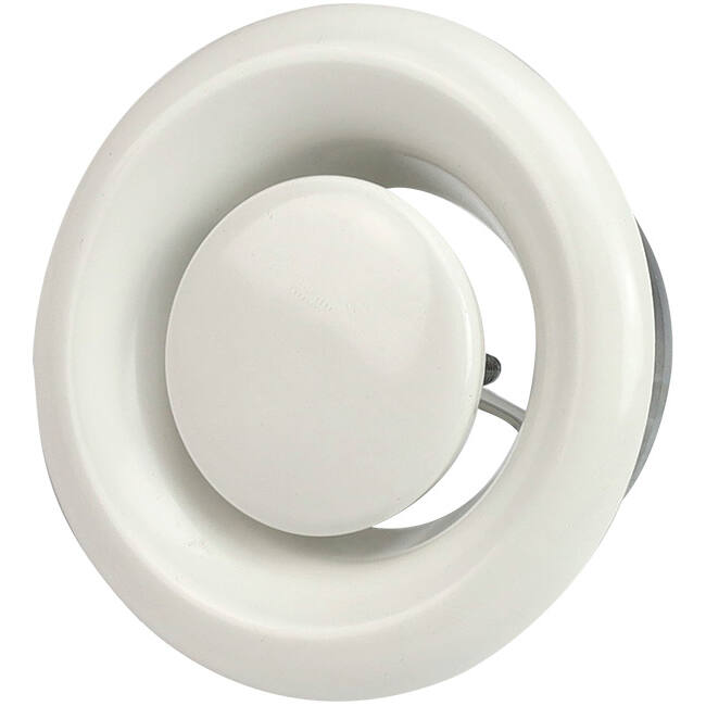 Valvola di scarico di ventilazione 160 mm in metallo - E-DVS160 RAL9010