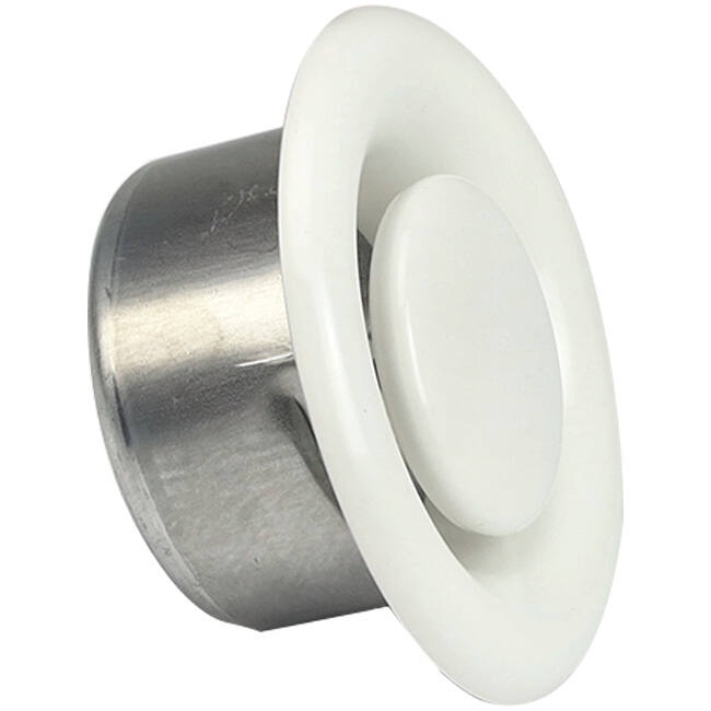 Valvola di scarico di ventilazione 160 mm in metallo - E-DVS160 RAL9010