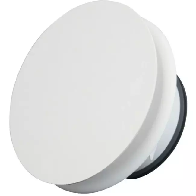 Valvola di ventilazione RLV Imaginair Ø 125 mm - morsetti di fissaggio + anello - bianco