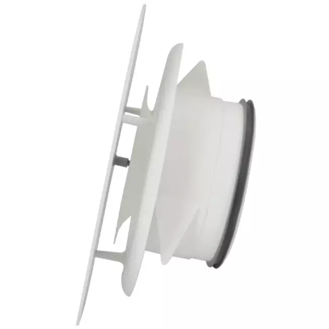 Valvola di ventilazione RLV Imaginair quadrata Ø 125 mm - morsetti di fissaggio + anello - bianco