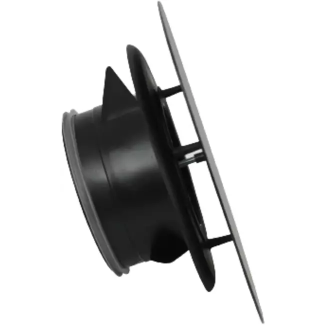 Valvola di ventilazione RLV Imaginair quadrata Ø 125 mm - morsetti di fissaggio + anello - nero