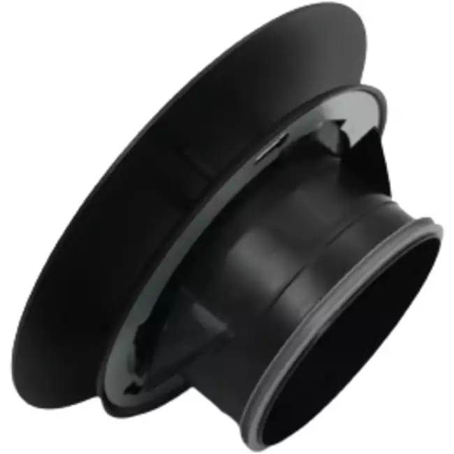 Valvola di ventilazione RLV Imaginair grande Ø 125 mm - morsetti di fissaggio + anello - nero