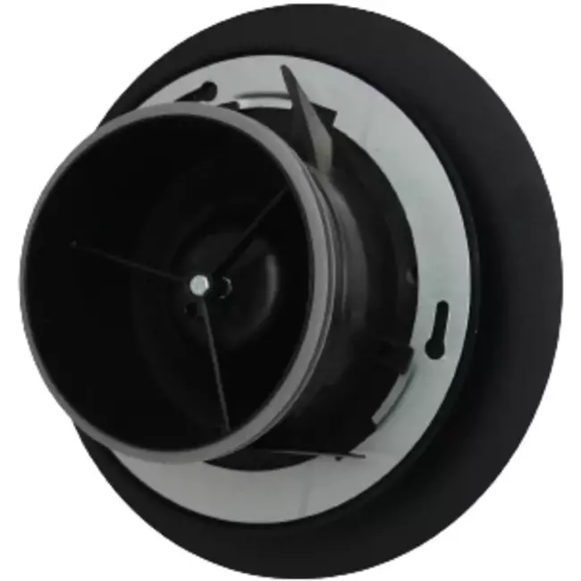 Valvola di ventilazione RLV Imaginair grande Ø 125 mm - morsetti di fissaggio + anello - nero