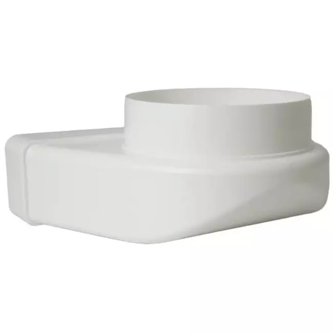 Curva rettangolare verticale a 90° in plastica Ø150mm - 220x90mm KLD29-150