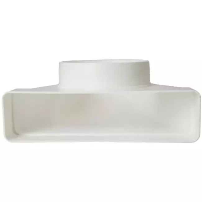 Curva rettangolare verticale in plastica 90° Ø 100 mm - 220X55 mm KLD25-100