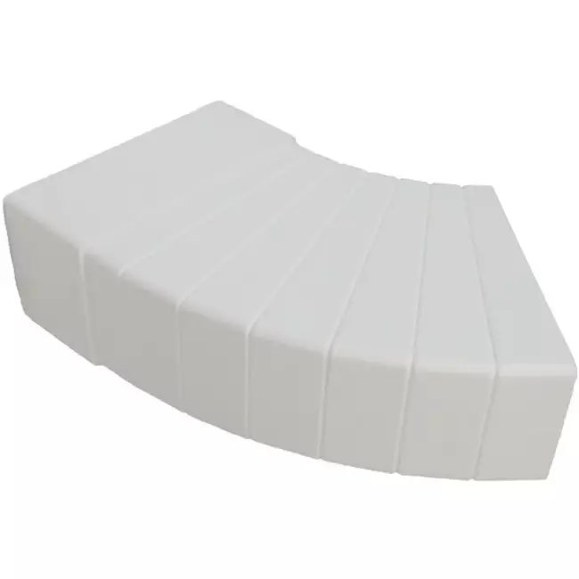 Curva rettangolare orizzontale in plastica 15-60° 110x55 - KLH15-60