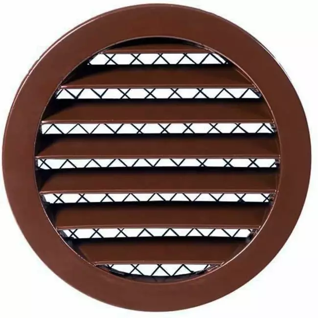 Griglia in alluminio Ø 100 marrone - MRA100B - RAL8016