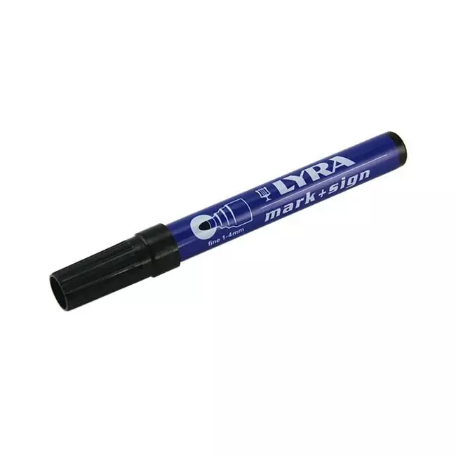 Pennarello nero impermeabile 1-4 mm (fine)