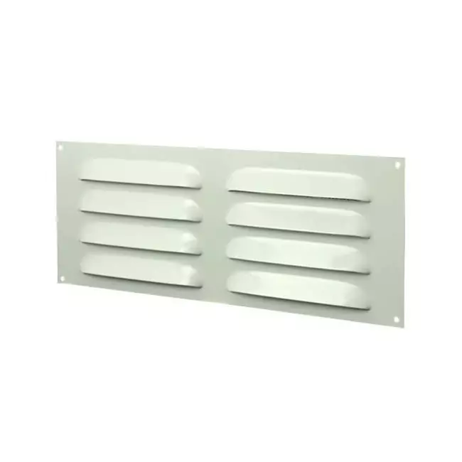 Griglia a fessura rettangolare in metallo 260x105 bianca - MR26105