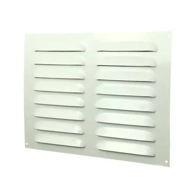 Griglia a fessura rettangolare in metallo 260x190 bianca - MR2619