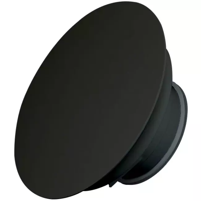 Valvola di ventilazione RLV Imaginair grande Ø 125 mm - morsetti di fissaggio + anello - nero