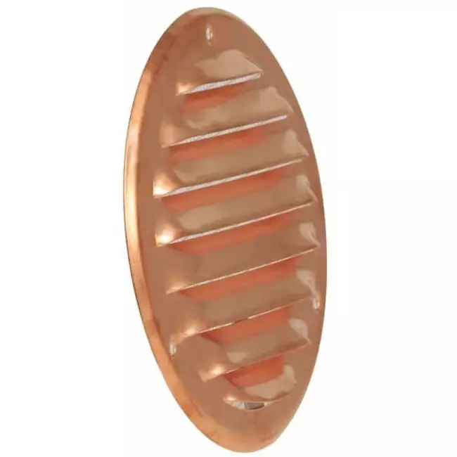 Griglia di aerazione in metallo tonda Ø200 mm rame - MR200Cu