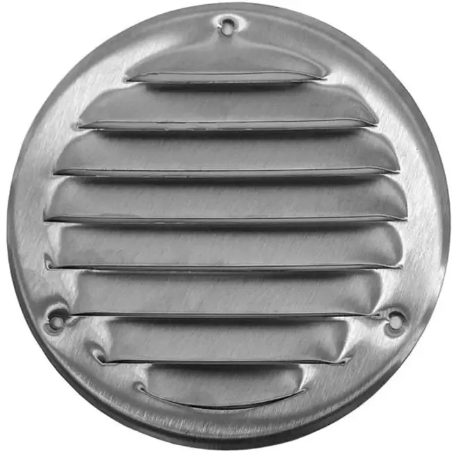 Griglia di aerazione rotonda in metallo 100 mm alluminio - MR100AL