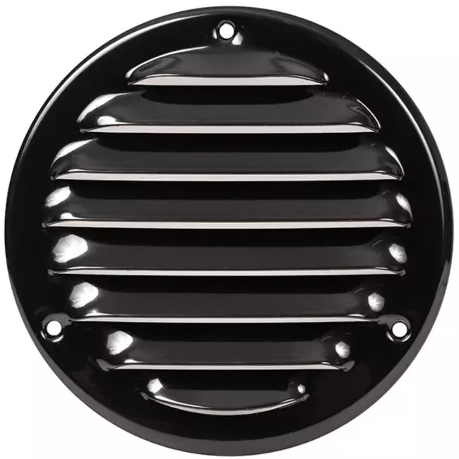 Griglia di aerazione in metallo rotonda 100 mm nera - MR100M - RAL9005