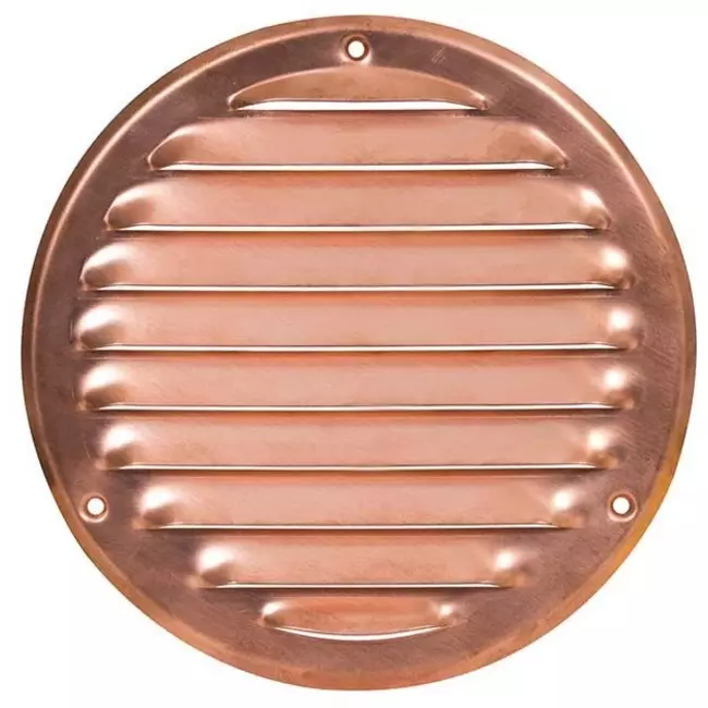 Griglia di aerazione in metallo tonda Ø 125 mm rame - MR125Cu