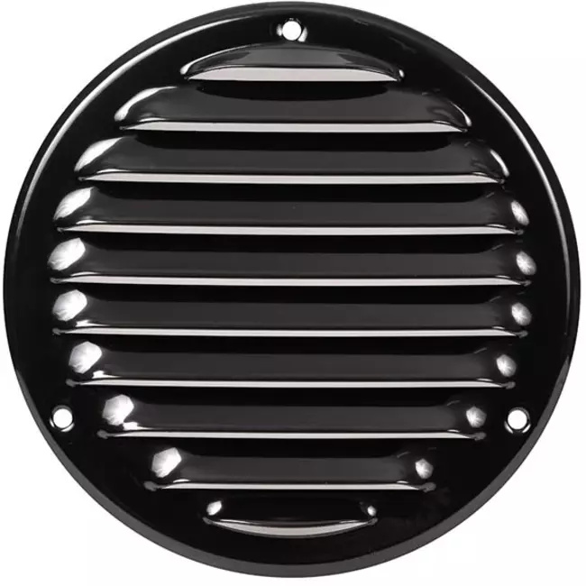 Griglia di aerazione in metallo tonda Ø 125 mm nera - MR125M - RAL9005