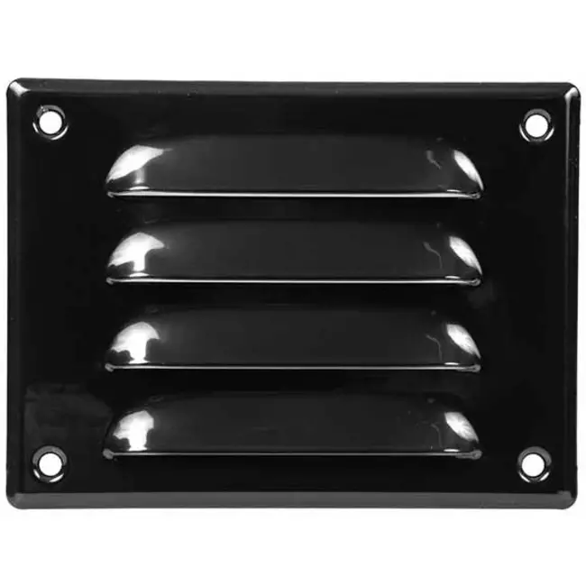 Griglia di aerazione quadrata in metallo 140x105 mm nera - MR14105M - RAL9005