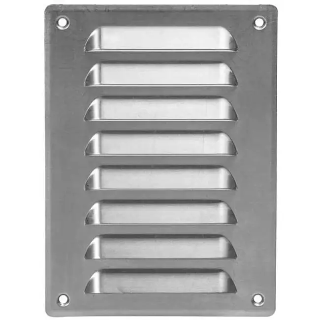 Griglia di aerazione quadrata in metallo 140x190 mm alluminio - MR1419Al
