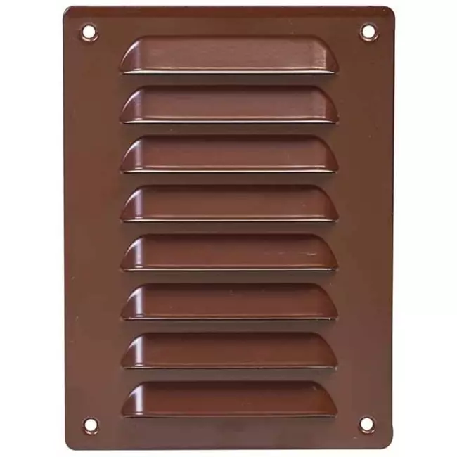 Griglia di aerazione quadrata in metallo 140x190 mm marrone - MR1419B