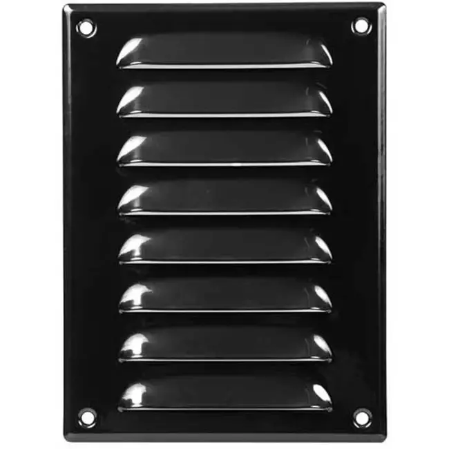 Griglia di aerazione quadrata in metallo 140x190 mm nera - MR1419M - RAL9005