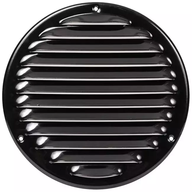 Griglia di aerazione in metallo tonda Ø 160 mm nera - MR160M - RAL9005