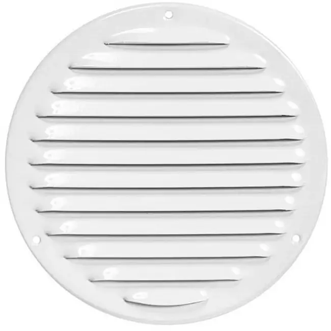 Griglia di aerazione metallica rotonda Ø 160 mm bianca - MR160 - RAL9016