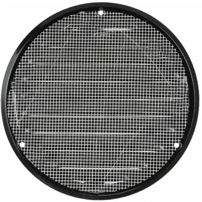 Griglia di aerazione in metallo rotonda 100 mm nera - MR100M - RAL9005