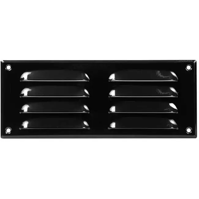Griglia di aerazione quadrata in metallo 260x105 mm nera - MR26105M - RAL9005