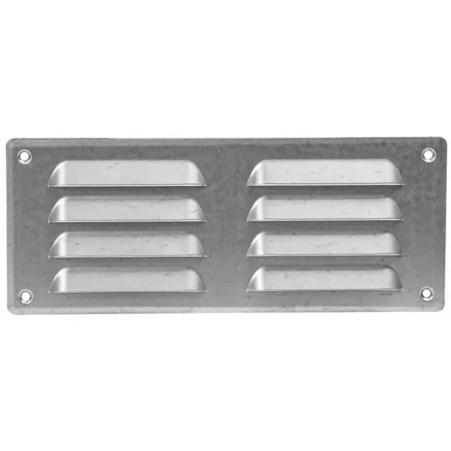 Griglia di aerazione quadrata in metallo 260x105 mm zinco - MR26105Zn