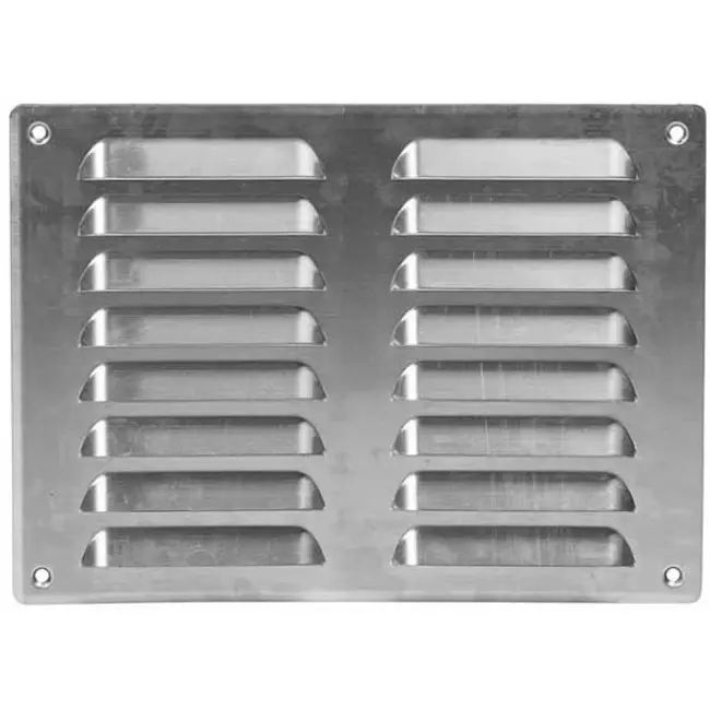 Griglia di aerazione quadrata in metallo 260x190 mm alluminio - MR2619Al