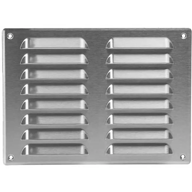 Griglia di aerazione quadrata in metallo 260x190 mm acciaio inox - MR2619i