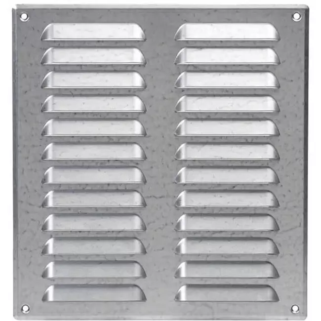 Griglia di aerazione quadrata in metallo 260x280 mm zinco - MR2628Zn