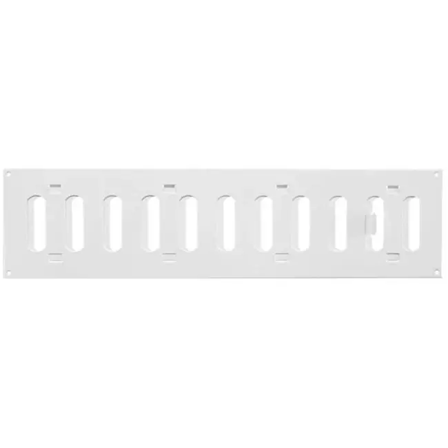 Griglia regolabile a fessura rettangolare in metallo 400x100 bianca - MR4010R - RAL9016