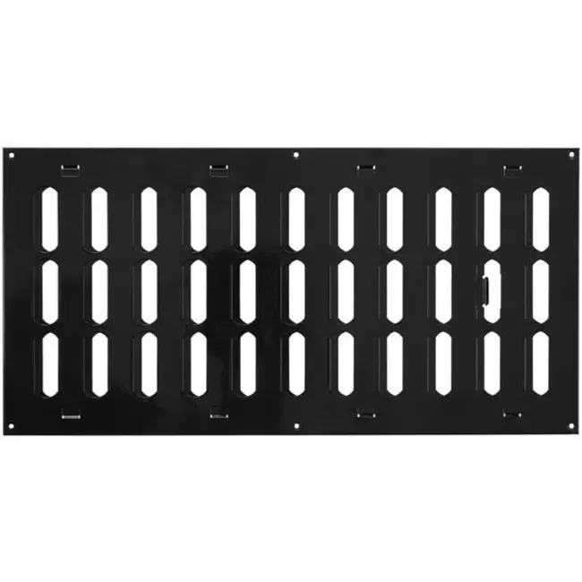 Griglia metallica regolabile 400x200 mm nera - MR4020RM - RAL9005