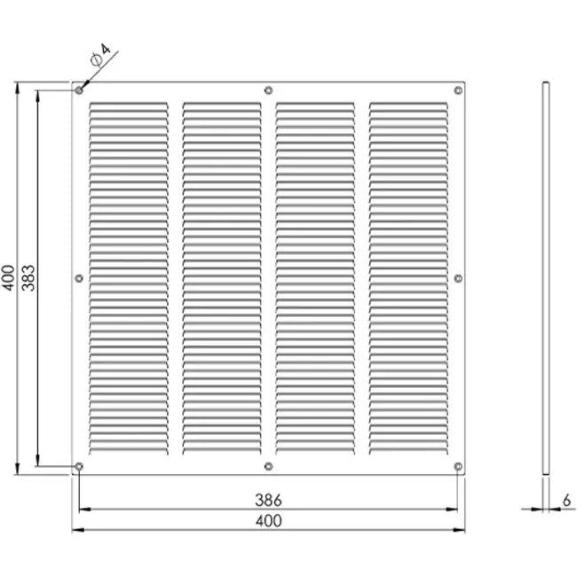 Griglia metallica 400x400 mm marrone - MR4040B