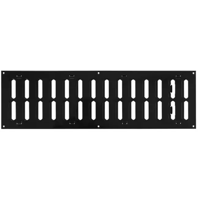 Griglia metallica regolabile 500x150 mm nera - MR5015RM - RAL9005
