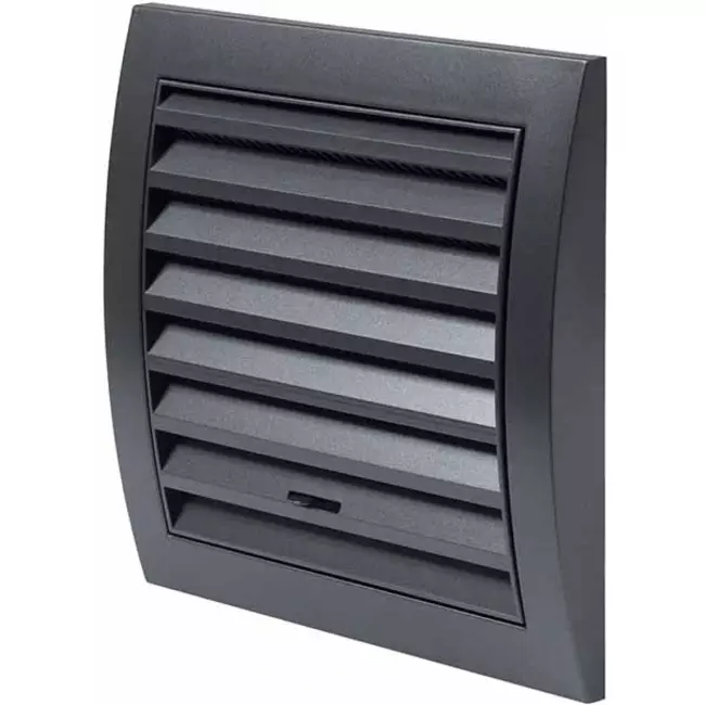 Griglia a muro regolabile 150x150 mm antracite - N10RA