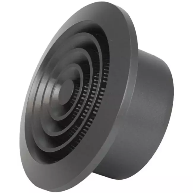 Griglia di aerazione tonda grata Ø100 mm antracite - NGA100A