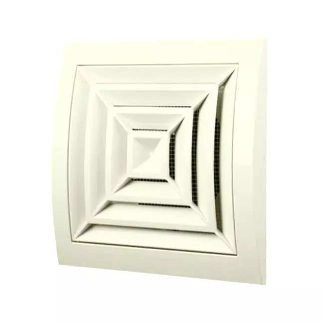 Griglia a soffitto quadrata diametro 150x150: 100 bianca - ND10G