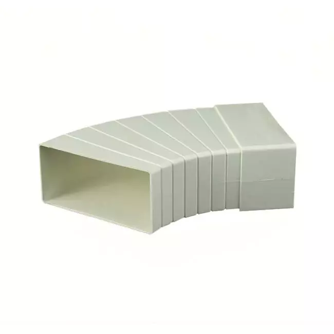 Curva rettangolare orizzontale in plastica 15-60° 110x55 - KLH15-60