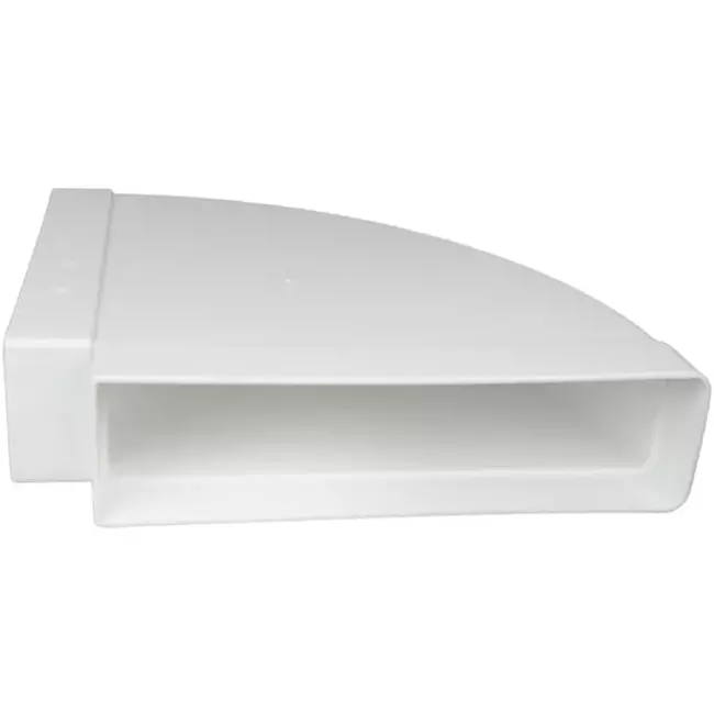 Curva rettangolare orizzontale in plastica 90° 220x55 mm - KLH25-90