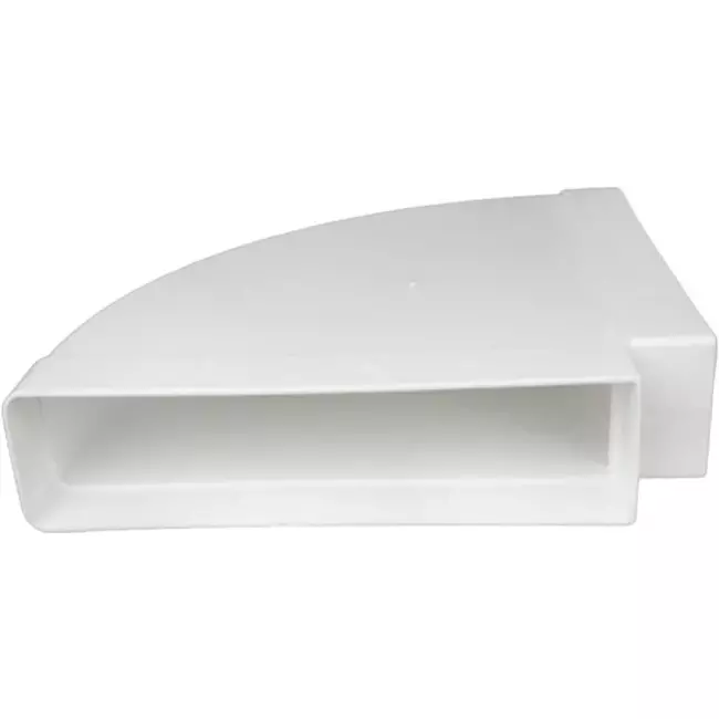 Curva rettangolare orizzontale in plastica 90° 220x55 mm - KLH25-90