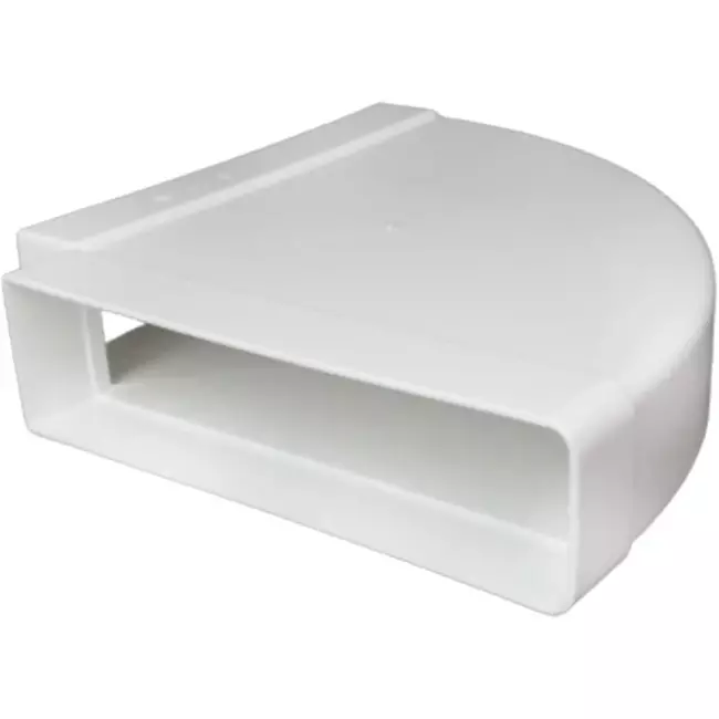 Curva rettangolare orizzontale in plastica 90° 220x55 mm - KLH25-90