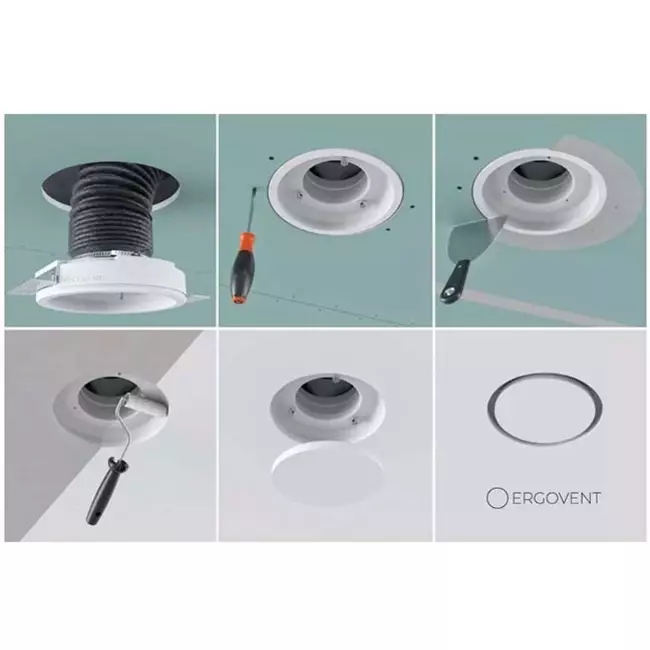 Ergovent valvola di ventilazione incorporata rotonda 160 mm