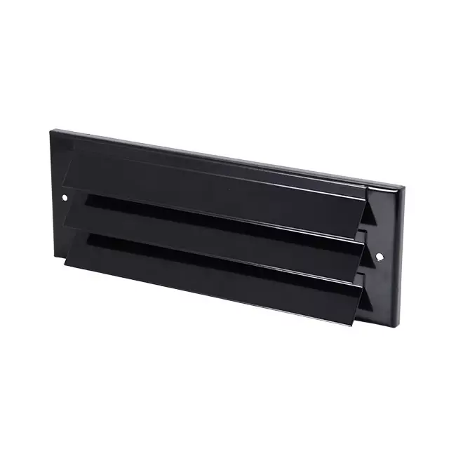 Griglia a parete esterna montata in superficie 300 mm x 100 mm NERO